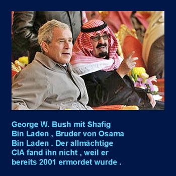 Georg. W. Bush und der Bruder von BinLaden